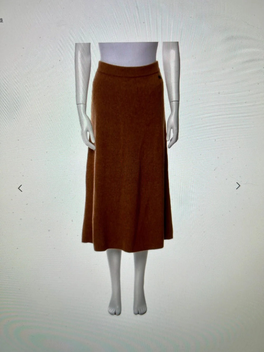 Chanel Cashmere Midi Skirt Sz 38